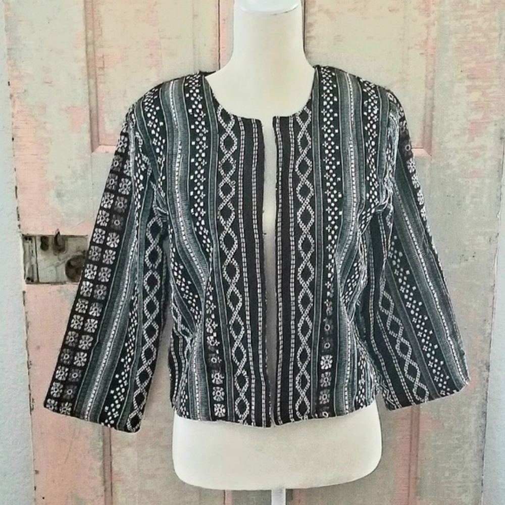 Make Offer Raga Embroidered Boho Jacket Medium - Picture 5 of 9